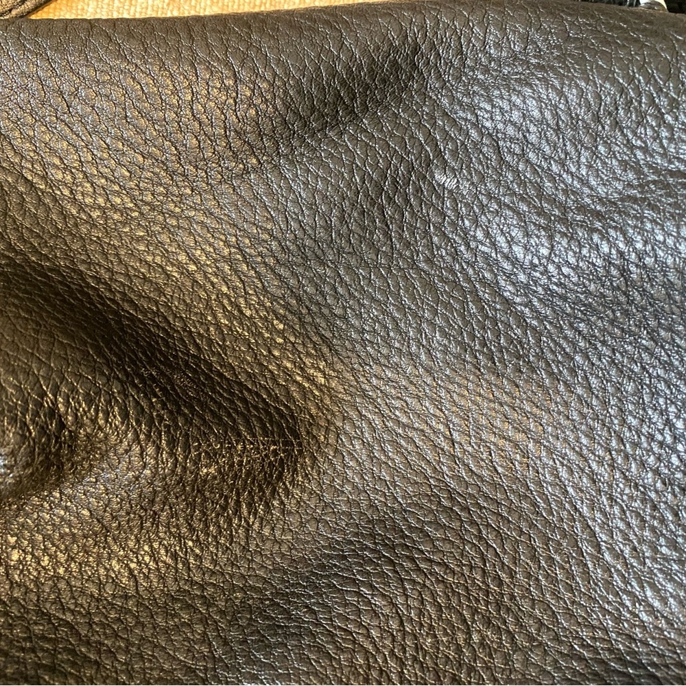 Aimee Kestenberg Black Leather Bag with White Zipper - Picture 5 of 7